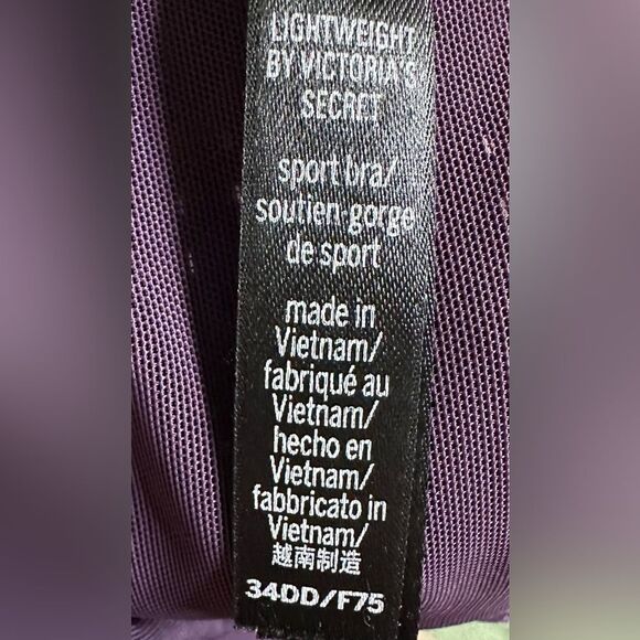 Victoria Sport by Victoria Secrets Lightweight Mesh Sports Bra Purple Size 34DD - Picture 5 of 6